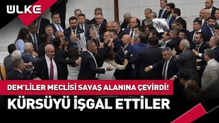 Dem Parti'liler Meclisi S*vaş Alanına Çevirdi! Kürsüyü İşgal Ettiler #haber