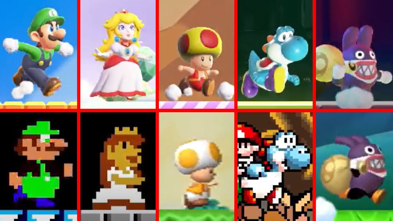SUPER MARIO BROS. WONDER - All Playable Character Origins