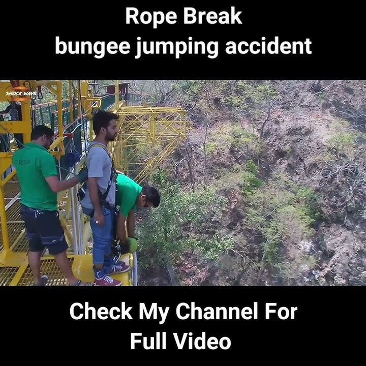 'Rope Break' 😱 Bungee Jumping Accident 😱 #shorts #youtubeshorts #youtubetrending