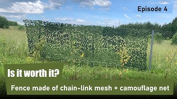 Fence made of chain‑link mesh + camouflage net #4