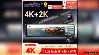 H8 4K2K 1126 Inch Rear View Mirror Dash Cam SONY IMX415 Car Dvr Camera GPS WIFI Video Recording