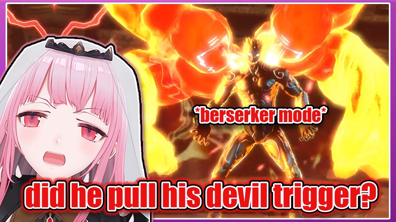 Calli Reaction to Asura Pulling His Devil Trigger (Berserker Mode) in Asura’s Wrath【Hololive EN】