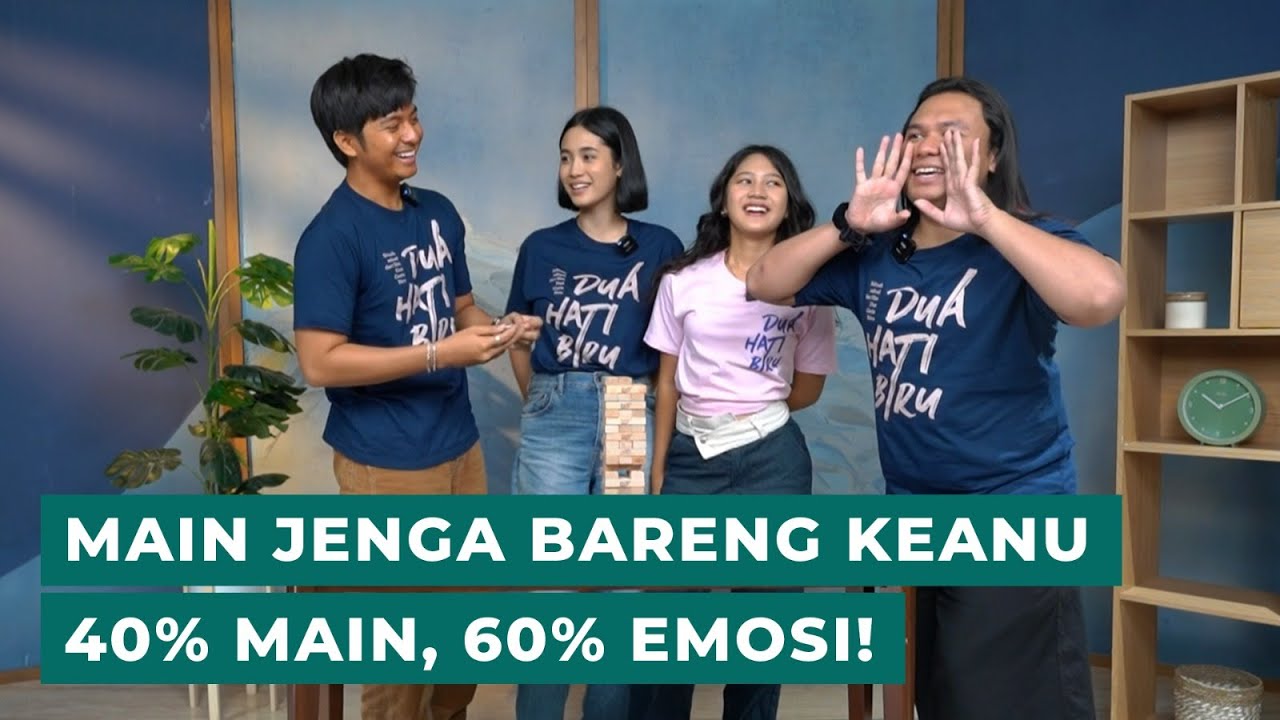 ANGGA, NURRA, KEANU & MAISHA JAWAB PERTANYAAN & TANTANGAN RANDOM! | Main Jenga Bareng Dua Hati Biru