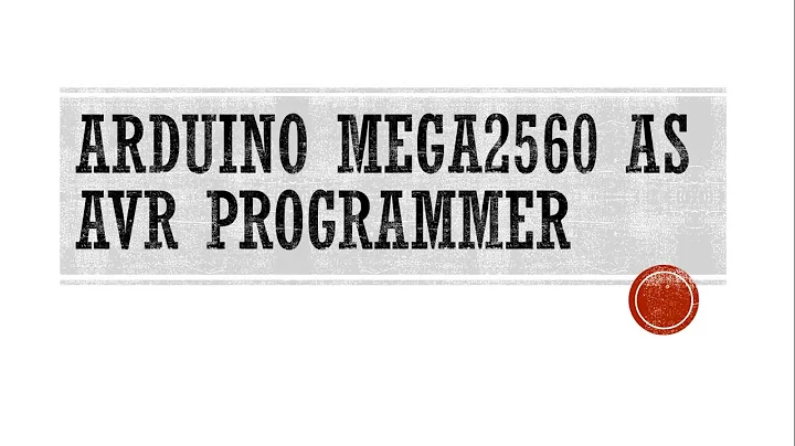 Arduino Mega 2560 AS AVR PROGRAMMER