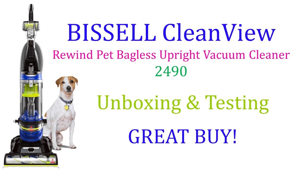 BISSELL CleanView Rewind Pet Bagless Upright Vacuum Cleaner 2490