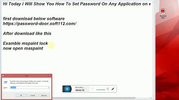 How To Set Password On Any Application on windows 7,8,8.1,10 !!!!!!!!!!!
