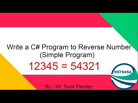 How to Print a Number in Reverse Order in C# || Reverse Number Program in C# #biharideveloper