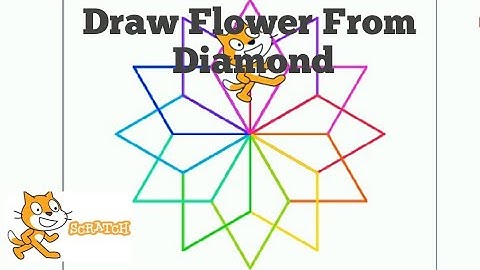Draw flower from diamond in scratch //scratch tutorial//scratch for begginers//Scratch