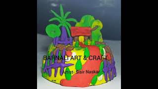 How to make village scenery with clay/Clay Craft/Clay model/Clay Craft tutorial video step by step