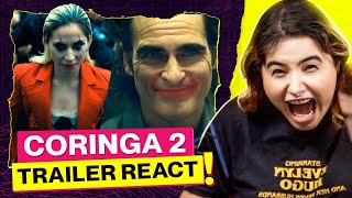 HARLEY E CORINGA ESTÃO ENTRE NÓS! Coringa: Delírio a Dois - Trailer React | Alice Aquino