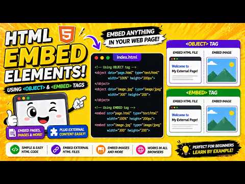 HTML-5 || EMBED AND OBJECT TAGS || TUTORIAL.