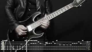 Video thumbnail of "Rammstein Sonne instrumental cover (tabs, backing track) + SOLO"