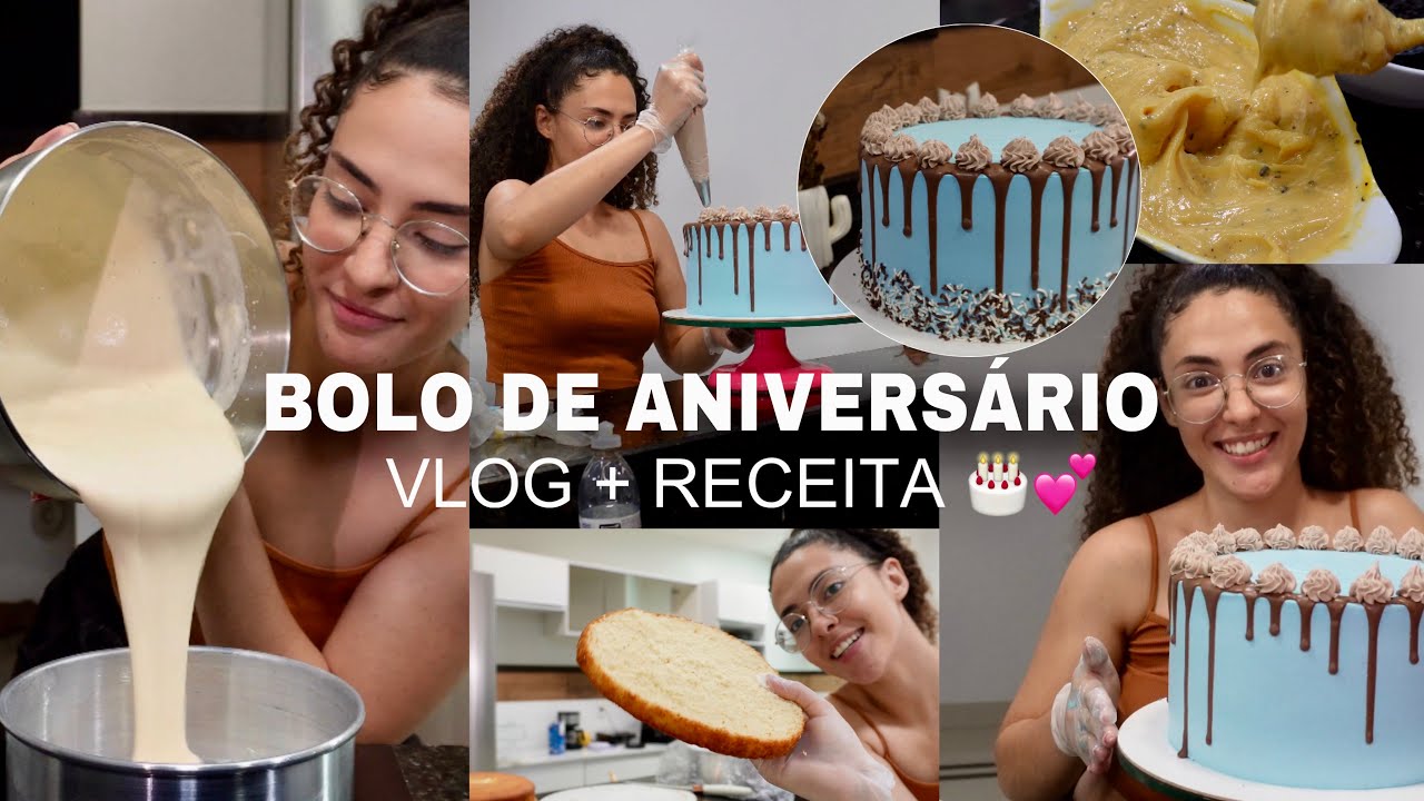 Bolo de aniversário fácil • VLOG + RECEITA 🎂💖