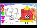 COLORING Numberblocks 103🌈 | Numberblock 103 Drawing & Coloring 🔢 For Kids & Toddlers