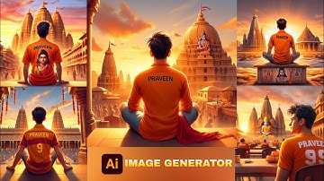 Trending Ram Mandir  T Shirt Name ai photo generator | Bing image creator tutorial FREE