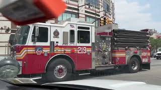 ***HEAVY AIRHORN ALERT*** ~ FDNY ENGINE 219 & FDNY TOWER LADDER 105 RESPONDING IN BROOKLYN, NYC.