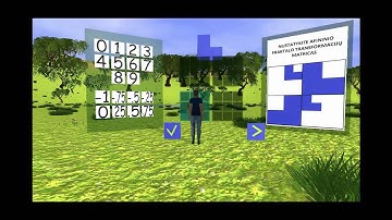 Learning object in virtual world. Computer graphics: transformation matrices