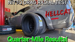 NITTO DRAG RADIALS on the Hellcat! New Dragy results AND first quarter mile test! NEW BEST TIMES!