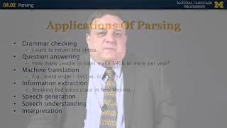 Lecture 23 — Parsing - Natural Language Processing | University of Michigan