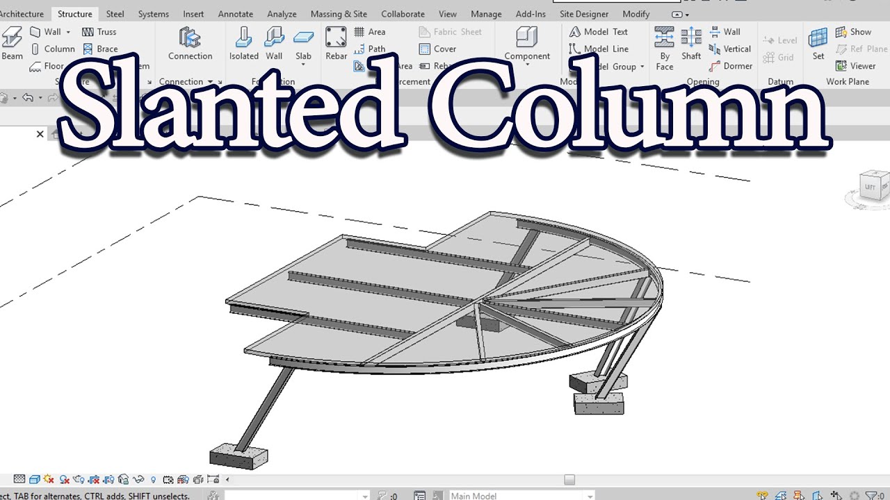 Slanted Column In Revit YouTube Slanted Column In Revit YouTube