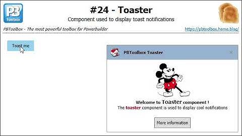 PBToolbox Powerbuilder Toaster (#24)