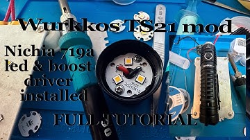 Led reflow/swap and driver swap. Nichia 719a LEDs and boost driver in TS21 flashlight. Full tutorial