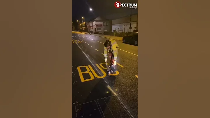 Bus Stop Road Sign Painting That Satisfying On Another Level #road #painting #satisfying #shorts #1k
