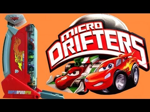 Rapid Fire Launcher Micro Drifters CARS2 Dispenser Lightning McQueen toy Disney Pixar Launch 6 cars