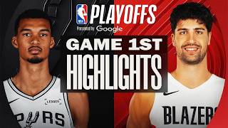 San Antonio Spurs Vs Portland Trail Blazers Game 1St Highlights - April 19,2026 Nba Play Out