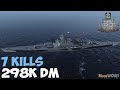 World of WarShips | Großer Kurfürst | 7 KILLS | 298K Damage - Replay Gameplay 1080p 60 fps