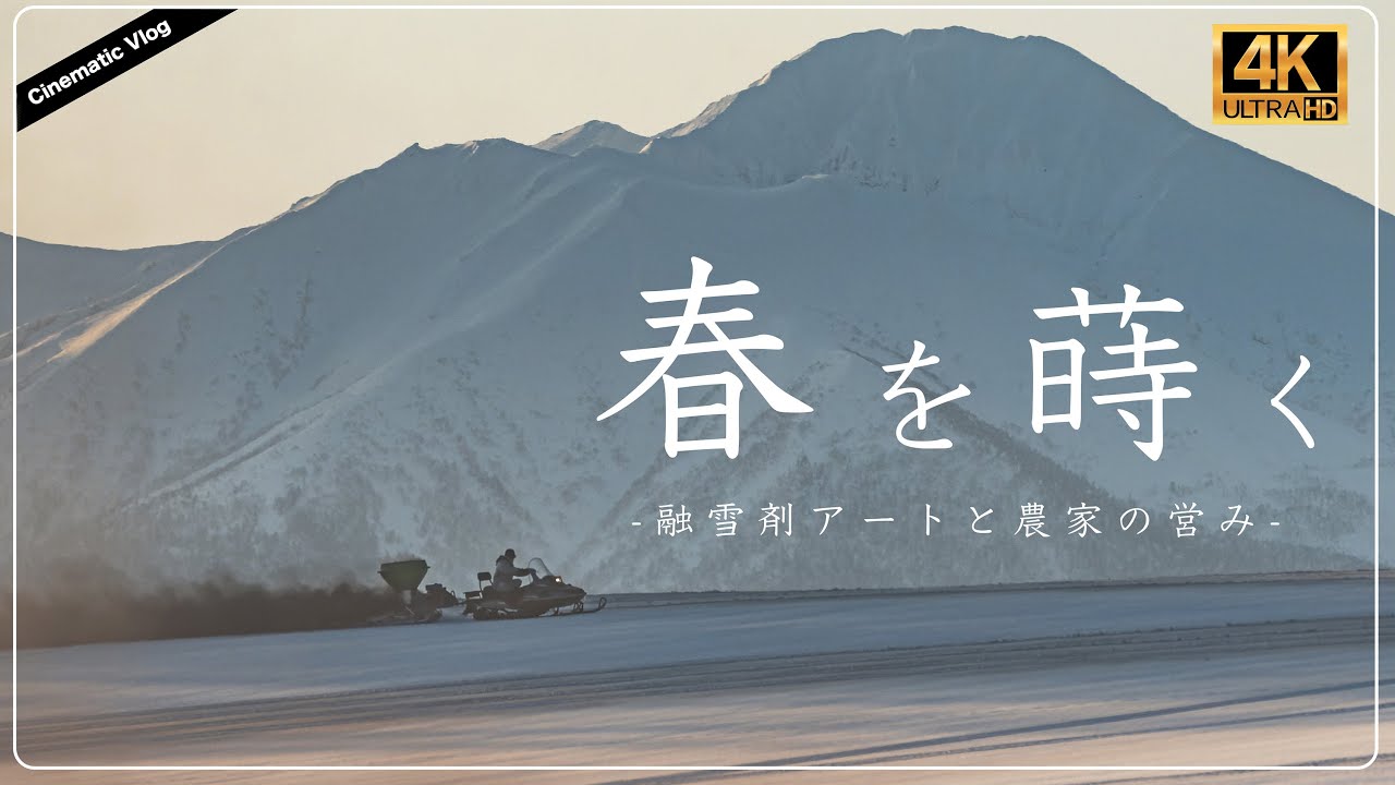 空撮・北海道謳歌 4K】春を蒔く 融雪剤アートと農家の営み【北海道/美瑛】 - YouTube
