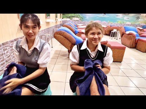 Thai School Girls Pamper Us Pattaya Massage ASMR