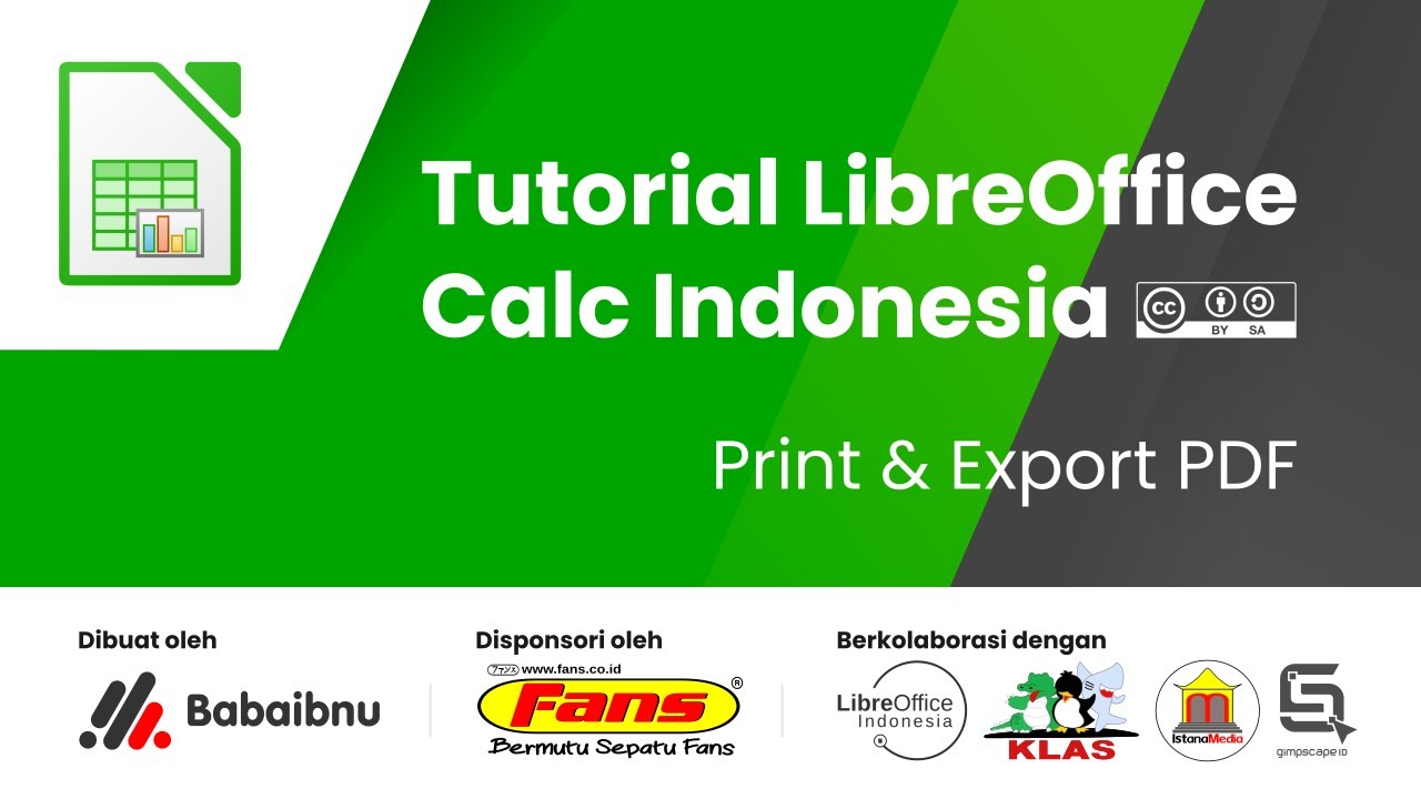 Tutorial libreoffice calc indonesia print export pdf youtube