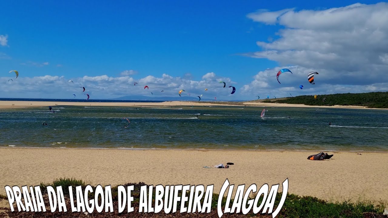 Praia da Lagoa de Albufeira (Lagoa) e (Mar) Portugal