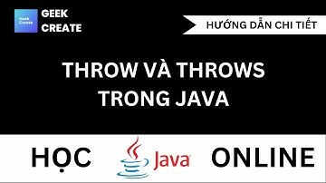 Từ khóa Throw,Throws trong Java - Học JAVA Cho Người Đi Làm
