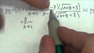 Math 31 Limits Review #1i