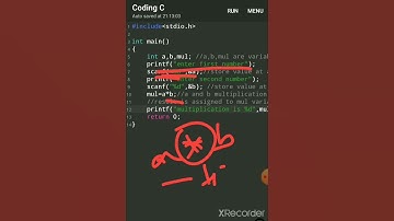 Multiplication of 2 numbers in C program | C Programming Multiplication of two numbers using mobile