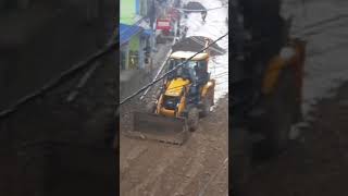 Road construction during rainfall in nepal..shame on government #shorts