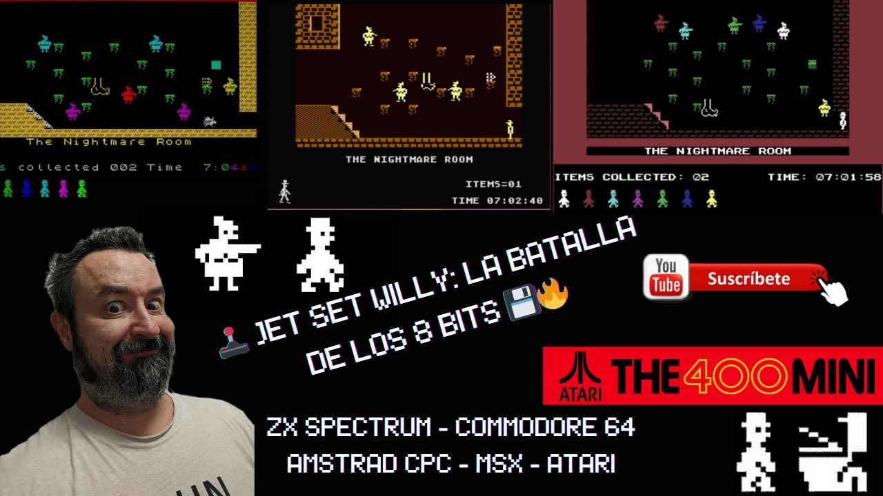 🕹️Jet Set Willy on ZX Spectrum, Amstrad, C64, MSX and Atari