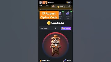 15 August Daily Cipher Code Of Hamster Kombat