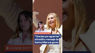 VERGÜENZA TOTAL: Karina Milei le agradeció a la gente por “aguantar” 😬