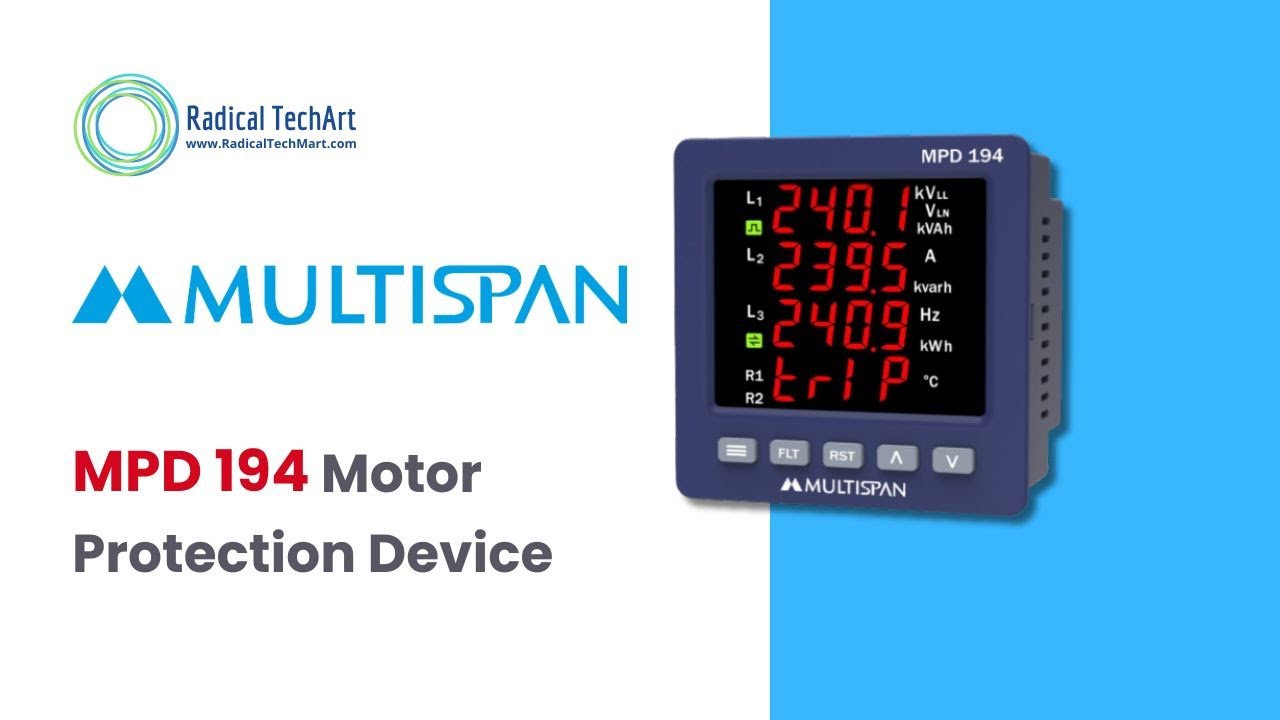 Multispan MPD-194 Multi-Parameter Meter | V, A, kW, PF Monitoring - YouTube