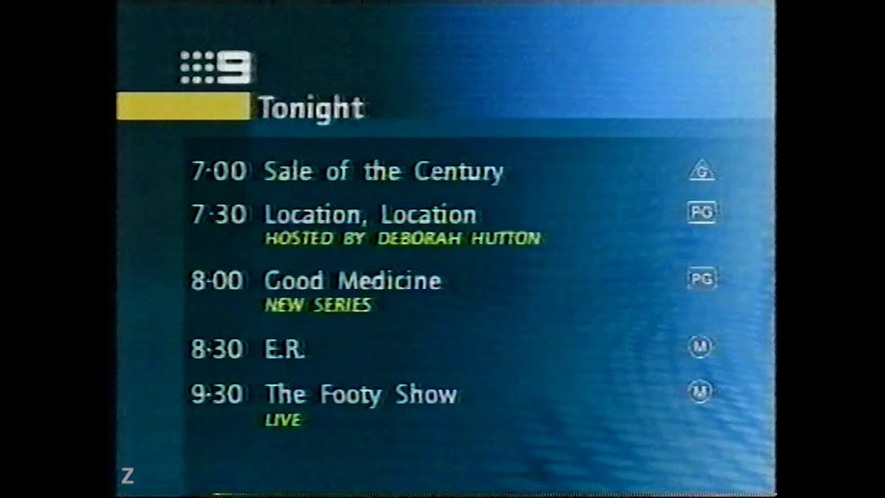 Channel Nine - Lineup and Ident (5.4.2001) - YouTube