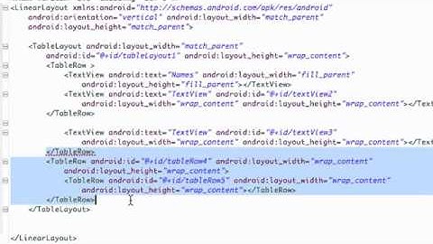 Android Application Development   111   TableLayout and Intro SQLite Database
