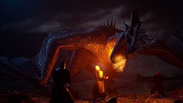 I made my first animation in Unreal 5 (Dragon vs Knights)