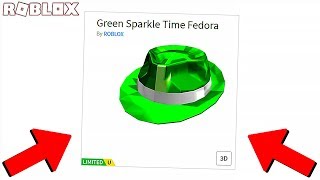 I GOT THE GREEN SPARKLE TIME FEDORA! *SUPER RARE* (Roblox)