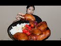 Trying huge pork fats for the first time naga mukbang