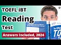 Toefl ibt reading practice test with answers 2024
