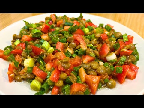 I lost 5kg in a month with eating this Lentil salad everyday for dinner!