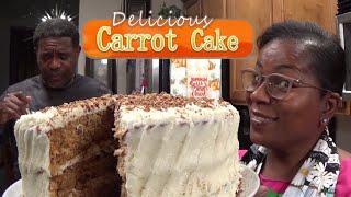 Delicious Carrot Cake🥕 | Toasted Pecan Cream Cheese Icing | 🚫Pound Cake Today🙂 | #EasyPeasy&Good